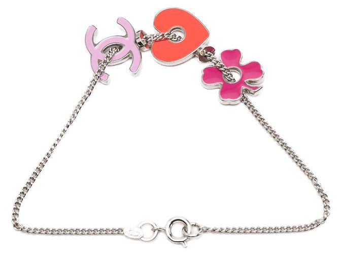 Chanel Silver CC Messing Email Icon Charm Armband - Ansicht 3