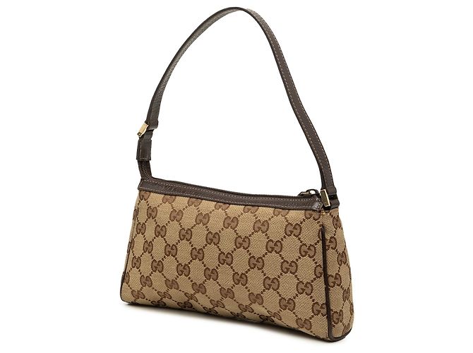 Pochette Gucci Beige GG Canvas Abbey D Ring - vista 2