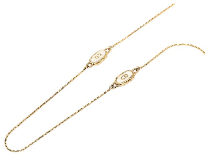 Dior Gold vergoldete Halskette mit CD-Logo - Ansicht 2