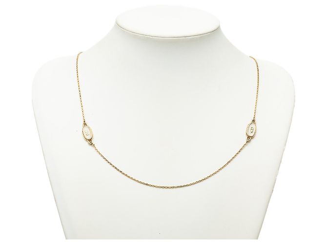 Dior Gold vergoldete Halskette mit CD-Logo - Ansicht 5