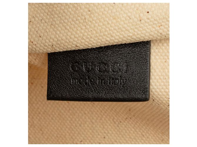 Sac cabas vertical Gucci en toile beige Ouroboros - vue 5