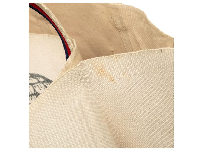 Sac cabas vertical Gucci en toile beige Ouroboros - vue 6