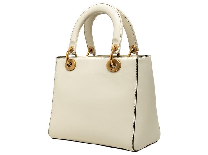 Dior White Niki De Saint Phalle Medium Calfskin Lady Dior - vue 2