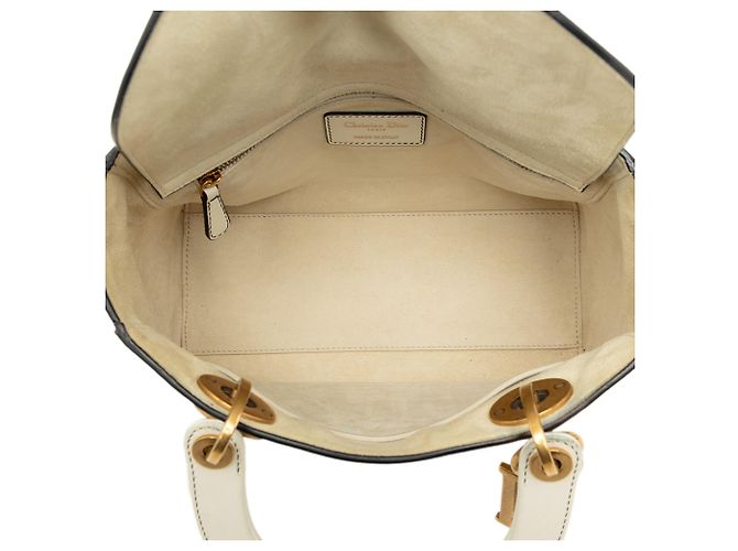 Dior White Niki De Saint Phalle Medium Calfskin Lady Dior - vue 4