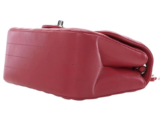 Chanel Pink Mini Square Classic Chevron Lambskin Single Flap - vista 14