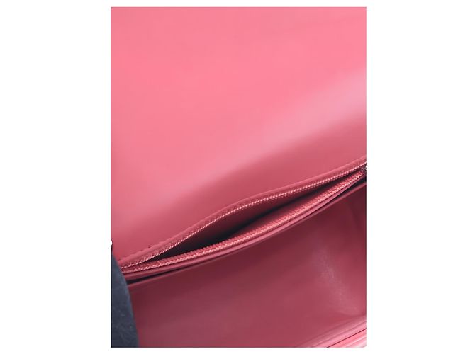 Chanel Pink Mini Square Classic Chevron Lambskin Single Flap - vista 4