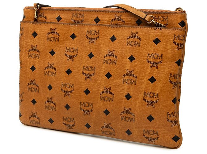 Borsa a tracolla MCM Brown Visetos Coated Canvas - vista 2