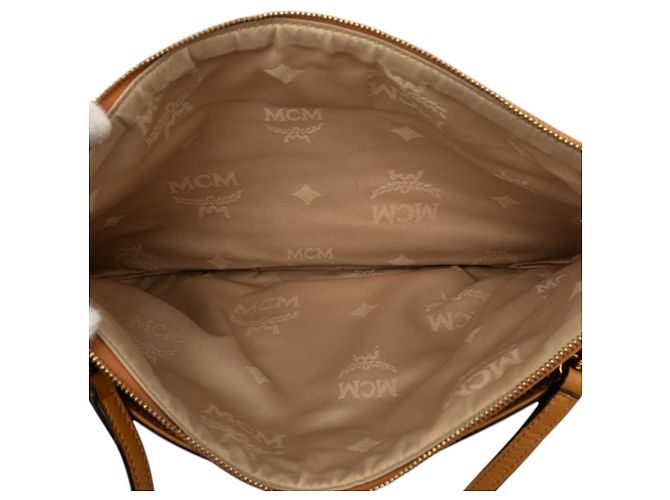 Borsa a tracolla MCM Brown Visetos Coated Canvas - vista 4