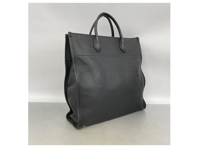 Sac cabas Gucci en cuir noir - vue 2