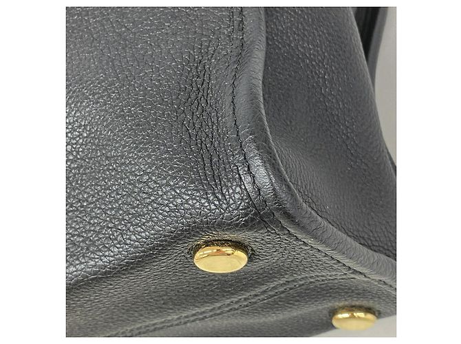 Sac cabas Gucci en cuir noir - vue 7