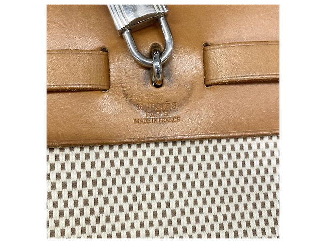 Hermès Borsa Hermes Herbag PM Toile GM Natural - vista 5