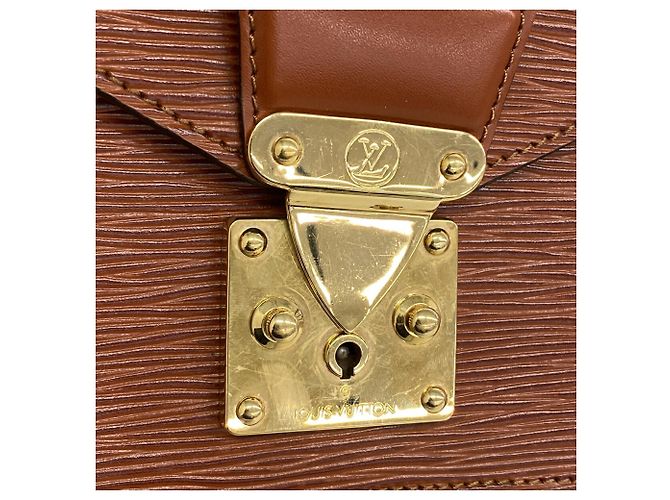 Borsa Louis Vuitton Epi Monceau in Kenyan Brown - vista 12