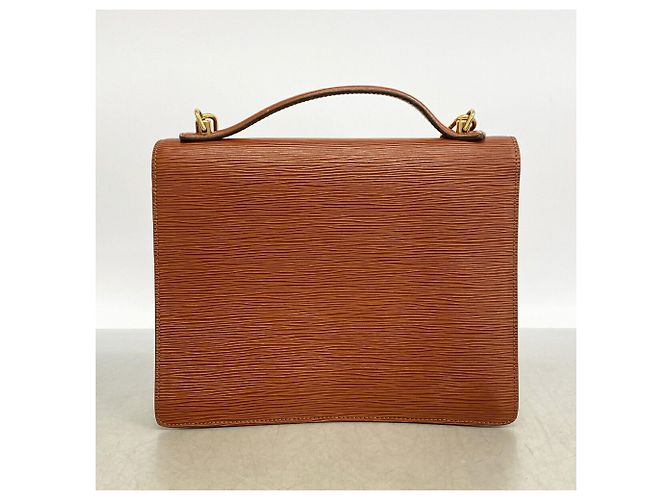 Borsa Louis Vuitton Epi Monceau in Kenyan Brown - vista 13