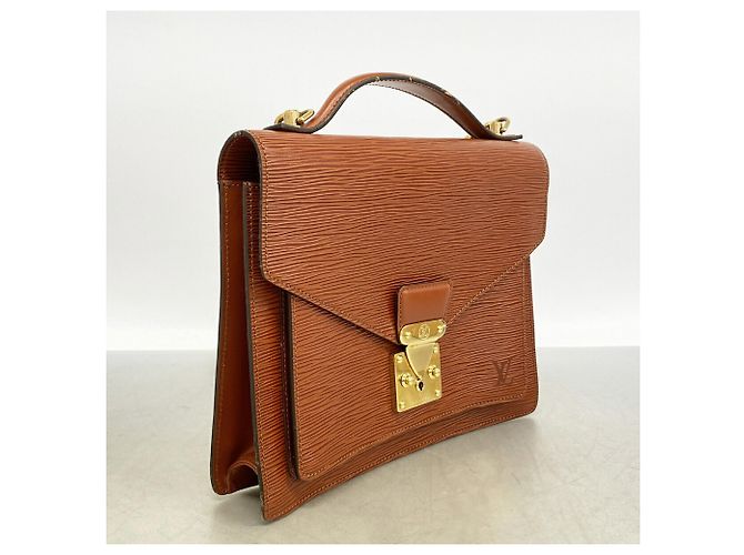 Borsa Louis Vuitton Epi Monceau in Kenyan Brown - vista 2