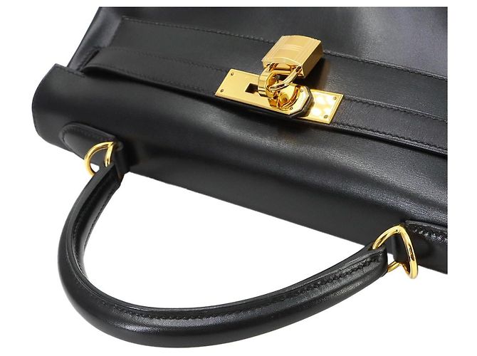Hermès Hermes Kelly 32 Handbag in Black Box Calf Leather - view 6