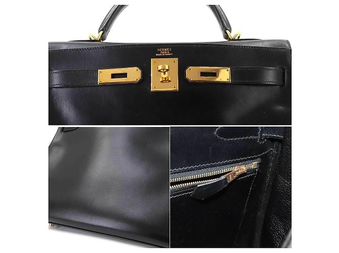 Hermès Hermes Kelly 32 Handbag in Black Box Calf Leather - view 9