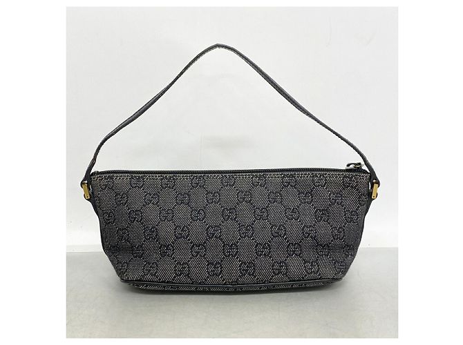 Borsa a tracolla Gucci in denim nero - vista 10