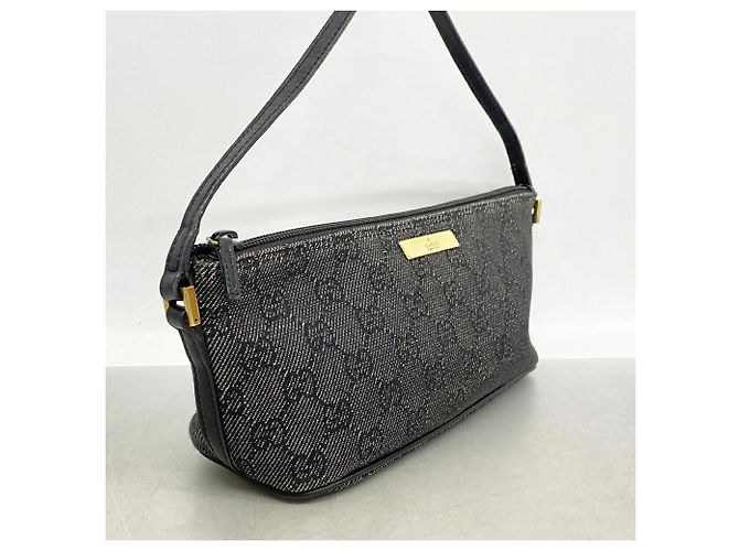Borsa a tracolla Gucci in denim nero - vista 2