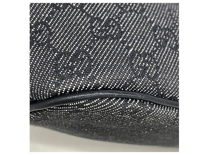 Borsa a tracolla Gucci in denim nero - vista 8