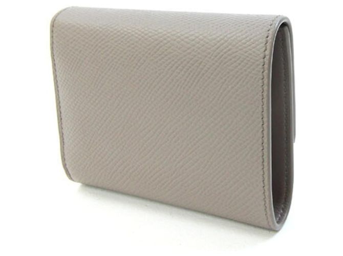 Céline Portefeuille tri-fold Celine en cuir grainé grisâtre - vue 2