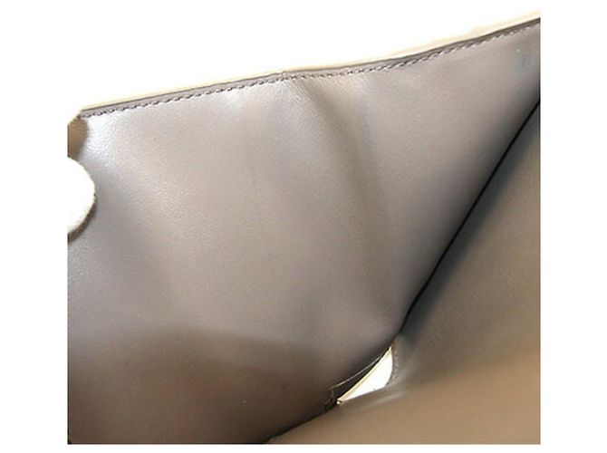 Céline Portefeuille tri-fold Celine en cuir grainé grisâtre - vue 8