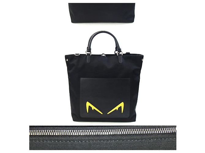 Borsa Tote Fendi Diabolic Bugs - vista 2