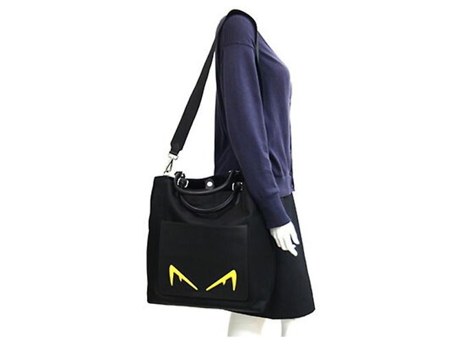 Borsa Tote Fendi Diabolic Bugs - vista 9