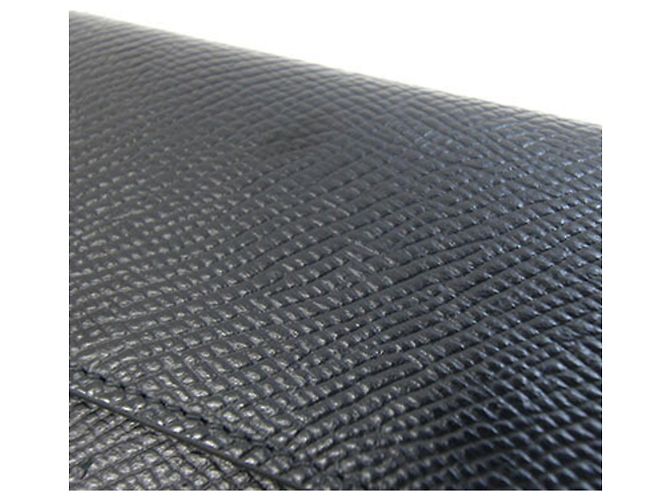 Céline Carteira Trifold Celine em couro preto - vista 5