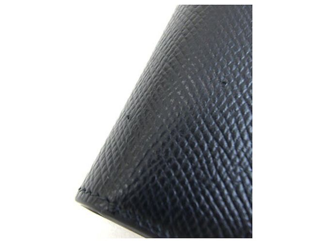 Céline Carteira Trifold Celine em couro preto - vista 6