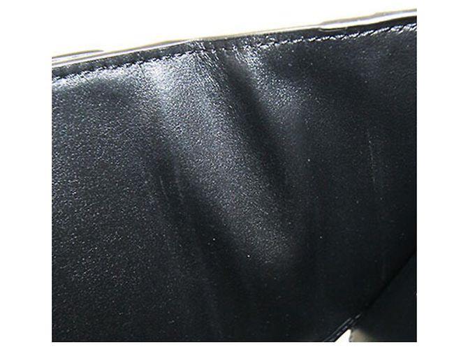 Céline Carteira Trifold Celine em couro preto - vista 7