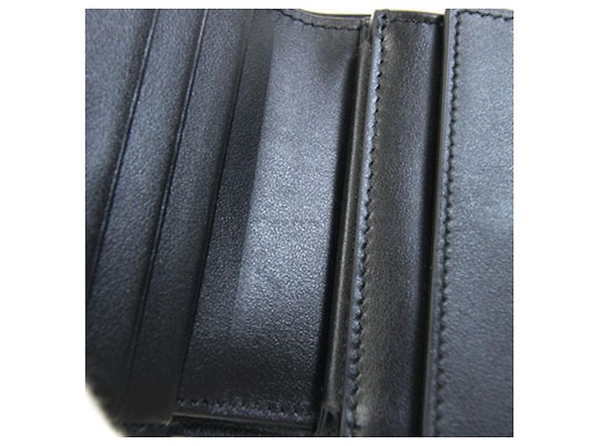 Céline Carteira Trifold Celine em couro preto - vista 8