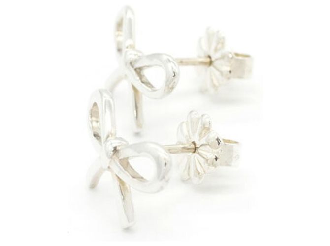 Autre Marque Orecchini a lobo Tiffany & Co. in argento sterling a nastro - vista 2