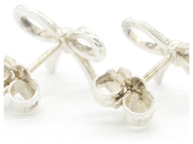 Autre Marque Orecchini a lobo Tiffany & Co. in argento sterling a nastro - vista 3