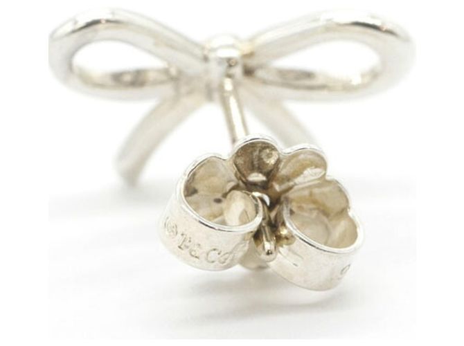 Autre Marque Orecchini a lobo Tiffany & Co. in argento sterling a nastro - vista 4