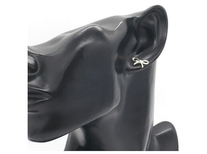 Autre Marque Orecchini a lobo Tiffany & Co. in argento sterling a nastro - vista 7
