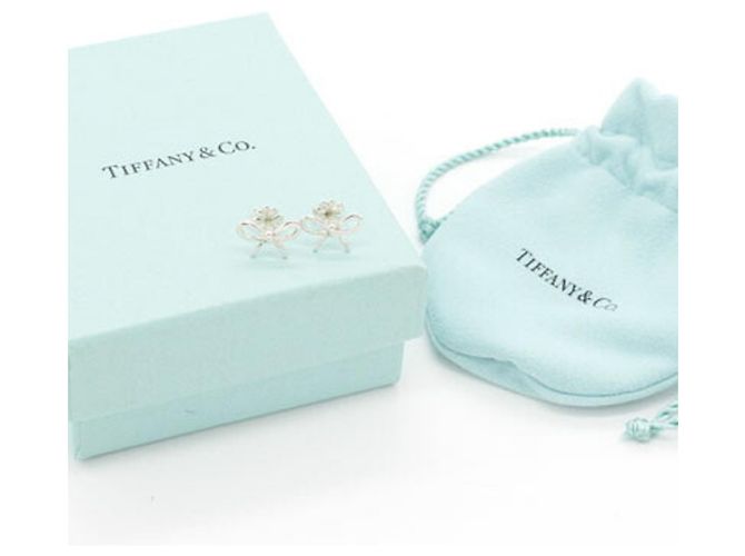 Autre Marque Orecchini a lobo Tiffany & Co. in argento sterling a nastro - vista 8