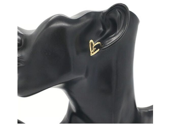 Orecchini Louis Vuitton Gold Heart Falling Love PM - vista 7
