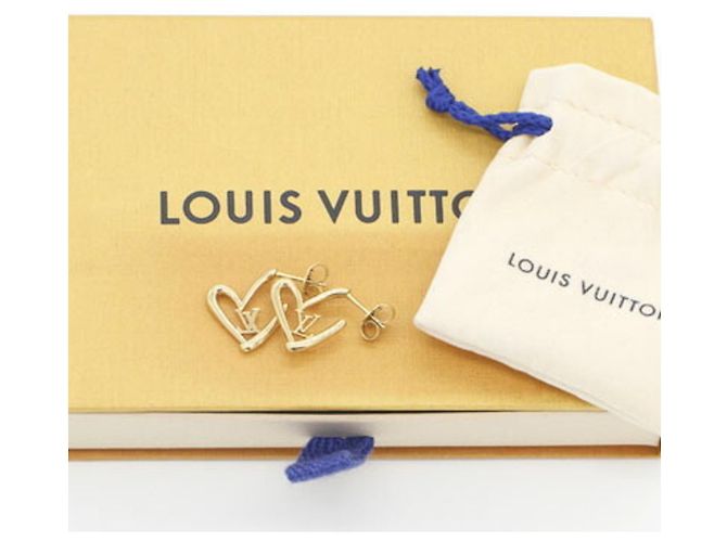 Orecchini Louis Vuitton Gold Heart Falling Love PM - vista 8