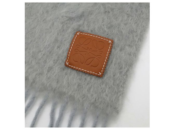 Xale Loewe em mohair e lã cinza - vista 8