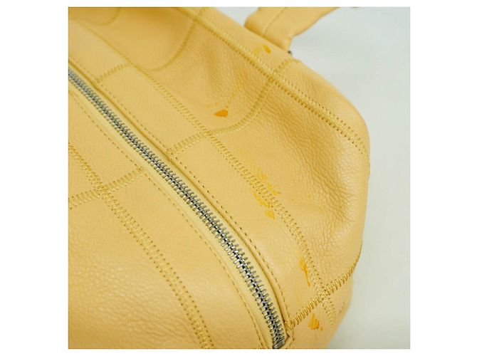 Borsa Chanel Chocolate Bar Beige in pelle di vitello - vista 6