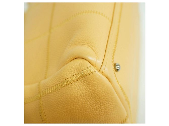 Borsa Chanel Chocolate Bar Beige in pelle di vitello - vista 8