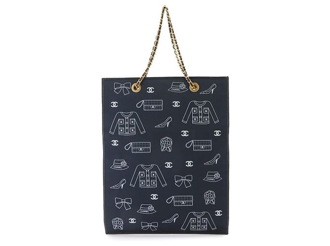 Chanel Icon Print Chain Tote Handtasche - Ansicht 2