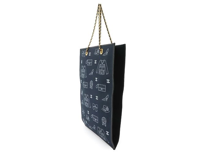 Chanel Icon Print Chain Tote Handtasche - Ansicht 3