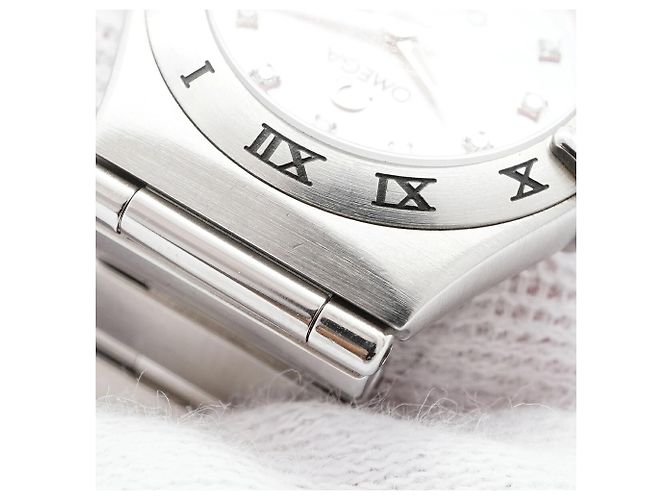 Orologio da donna Omega Constellation quadrante rosa 12 diamanti - vista 7