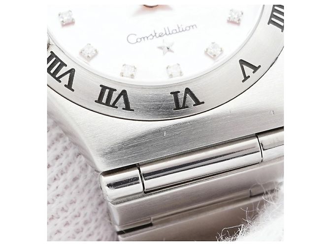 Orologio da donna Omega Constellation quadrante rosa 12 diamanti - vista 8