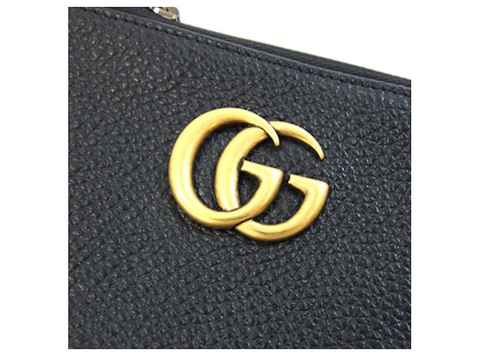 Bolsa de Ombro Gucci GG Marmont em Couro Preto - vista 6