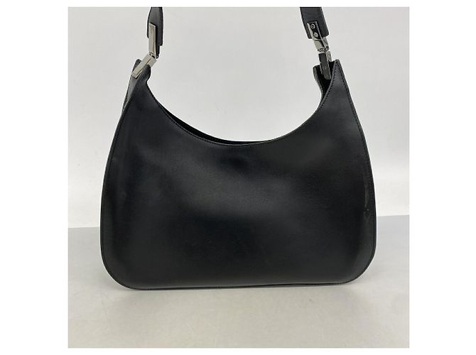 Borsa a tracolla Gucci in pelle nera - vista 10
