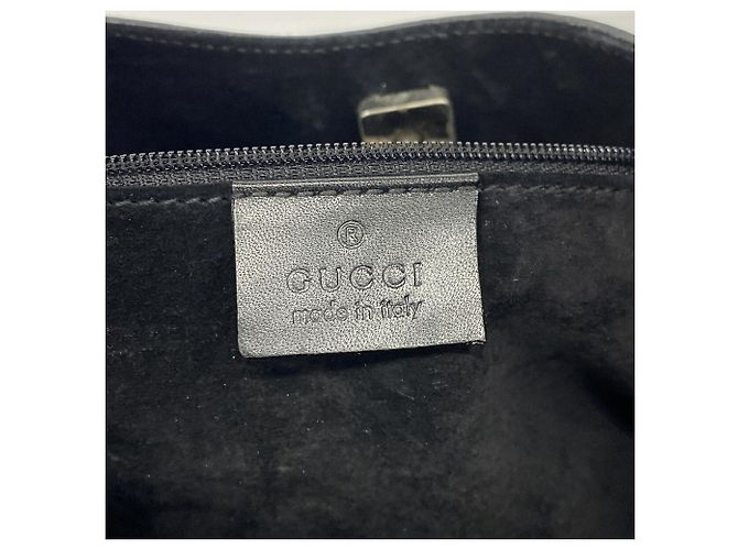 Borsa a tracolla Gucci in pelle nera - vista 5