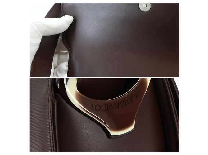 Borsa a tracolla Louis Vuitton Nocturne PM in pelle Epi - vista 8