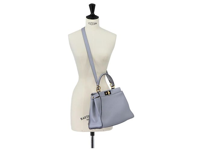 Borsa Fendi Peekaboo Regular in pelle nera - vista 10